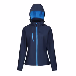 Regatta Womens/Ladies Venturer 3 Layer Membrane Soft Shell Jacket - 18 UK, Navy/French Blue