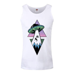 Grindstore Mens Alien Abduction Vest Top - M, White