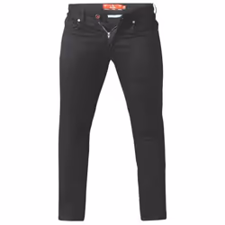 Duke Mens Claude Stretch Tapered Jeans - 42XL, Black
