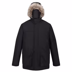Regatta Mens Salinger II Faux Fur Insulated Parka - M, Black
