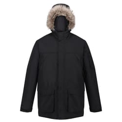 Regatta Mens Salinger II Faux Fur Insulated Parka - M, Black
