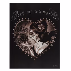 Alchemy Perfume De La Mort Canvas Plaque