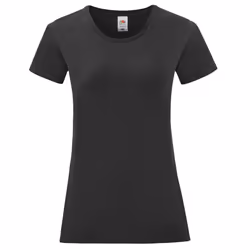 Fruit of the Loom Womens/Ladies Iconic 150 T-Shirt - 2XL, Black