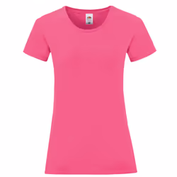 Fruit of the Loom Womens/Ladies Iconic 150 T-Shirt - XL, Fuchsia