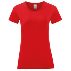 Fruit of the Loom Womens/Ladies Iconic 150 T-Shirt - L, Red