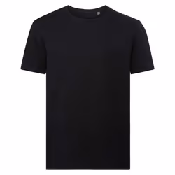 Russell Mens Pure Organic Short-Sleeved T-Shirt - XS, Black