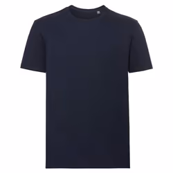 Russell Mens Pure Organic Short-Sleeved T-Shirt - XS, French Navy