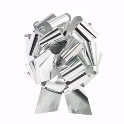 Forum Novelties Metallic Pull Bow - One Size, Metallic Silver