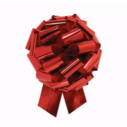 Forum Novelties Metallic Pull Bow - One Size, Metallic Red