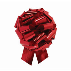 Forum Novelties Metallic Pull Bow - One Size, Metallic Red