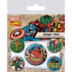 Marvel Comics Spider-Man Badge Set (Pack of 5)