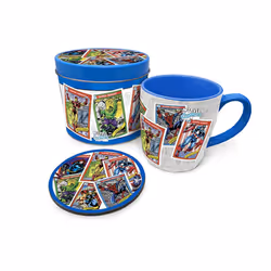 Marvel Collectors Cards Retro Mug and Coaster Set