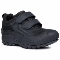 Geox Childrens/Kids Savage Leather Trainers - 12.5 UK Child, Black