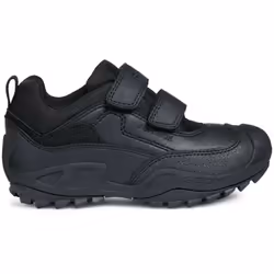 Geox Childrens/Kids Savage Leather Trainers - 12.5 UK Child, Black