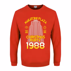 Grindstore Mens Nakatomi Plaza Christmas Jumper - L, Red