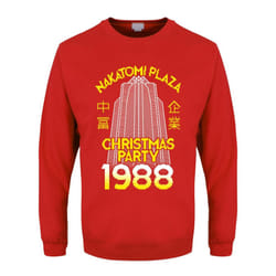 Grindstore Mens Nakatomi Plaza Christmas Jumper - L, Red