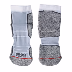 1000 Mile Mens Run Ankle Socks - M, White/Grey