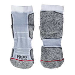 1000 Mile Mens Run Ankle Socks - XL, White/Grey