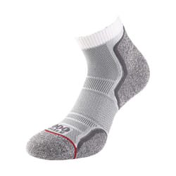 1000 Mile Womens/Ladies Run Ankle Socks - M, White/Grey