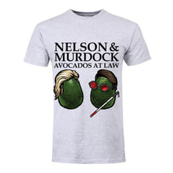 Grindstore Mens Nelson & Murdock Avocados At Law T-Shirt - L, Grey