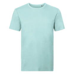 Russell Mens Organic Short-Sleeved T-Shirt - 3XL, Aqua Blue