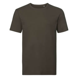 Russell Mens Organic Short-Sleeved T-Shirt - 3XL, Dark Olive