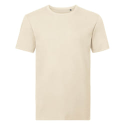 Russell Mens Organic Short-Sleeved T-Shirt - XS, Natural