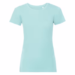 Russell Womens/Ladies Organic Short-Sleeved T-Shirt - XL, Aqua Blue