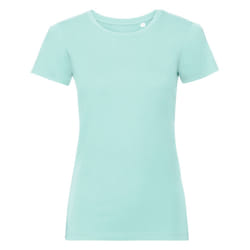 Russell Womens/Ladies Organic Short-Sleeved T-Shirt - 2XL, Aqua Blue