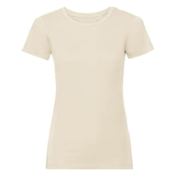 Russell Womens/Ladies Organic Short-Sleeved T-Shirt - S, Natural