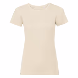 Russell Womens/Ladies Organic Short-Sleeved T-Shirt - L, Natural