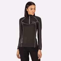Regatta Womens/Ladies Yonder Fleece Top - 12 UK, Black