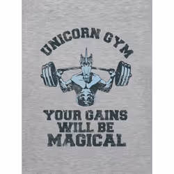 Grindstore Mens Unicorn Gym Racerback Vest Top - S-M, Grey