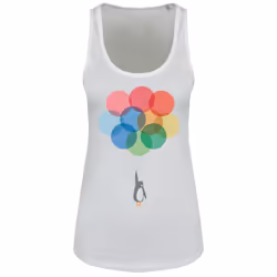 Grindstore Womens/Ladies Penguin & Balloons Vest Top - M, White