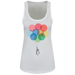 Grindstore Womens/Ladies Penguin & Balloons Vest Top - M, White
