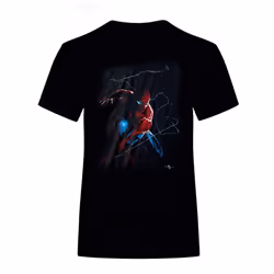 Spider-Man Unisex Adult Spidey Art T-Shirt - S, Black