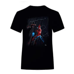 Spider-Man Unisex Adult Spidey Art T-Shirt - S, Black