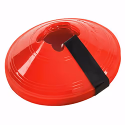 Precision Sleeved Saucer Cones (Pack of 10) - One Size, Red