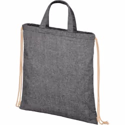 Bullet Adults Unisex Pheebs 210gm Drawstring Bag - One Size, Black Heather