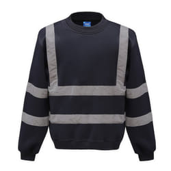 Yoko Unisex Adult Hi-Vis Sweatshirt - L, Navy