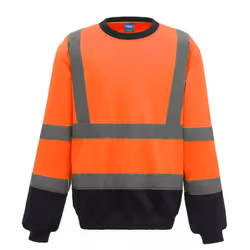 Yoko Unisex Adult Hi-Vis Sweatshirt - 3XL, Orange/Navy