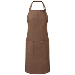 Premier Organic Cotton Full Apron - One Size, Brown Denim