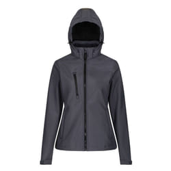 Regatta Womens/Ladies Venturer Hooded Soft Shell Jacket - 14 UK, Seal Grey/Black