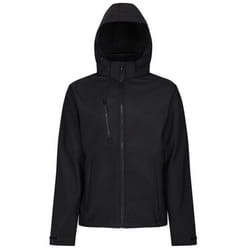 Regatta Mens Venturer Hooded Soft Shell Jacket - L, Black/Black
