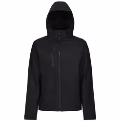 Regatta Mens Venturer Hooded Soft Shell Jacket - 2XL, Black/Black