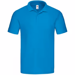 Fruit of the Loom Mens Original Pique Polo Shirt - S, Azure