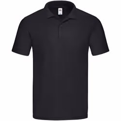 Fruit of the Loom Mens Original Pique Polo Shirt - L, Black