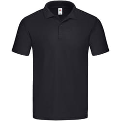 Fruit of the Loom Mens Original Pique Polo Shirt - S, Black