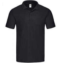 Fruit of the Loom Mens Original Pique Polo Shirt - XL, Black