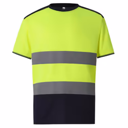 Yoko Mens Hi-Vis Two Tone T-Shirt - 3XL, Yellow/Navy